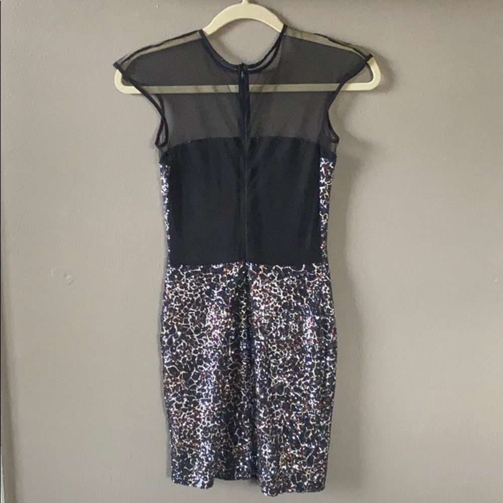 Sequin And Mesh Minidress - image 2